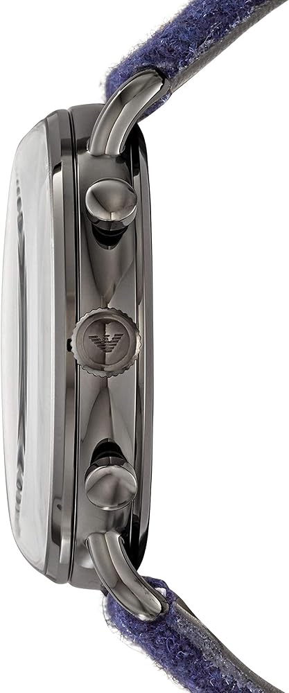 Emporio Armani Aviator Quartz Grey Dial Blue Fabric Strap Watch For Men - AR11144 - Image 6
